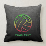 Colorful Volleyball Throw Pillow