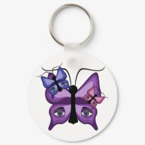Colorful Watcher Butterflies keychains by mydeas Colorful Watcher Butterflies keychains