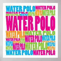 Colorful Water Polo Poster