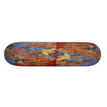 Colorful Water reflection Skateboard Deck