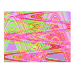colorful wave postcard