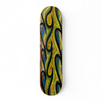 colorful wave sk8 skate board deck