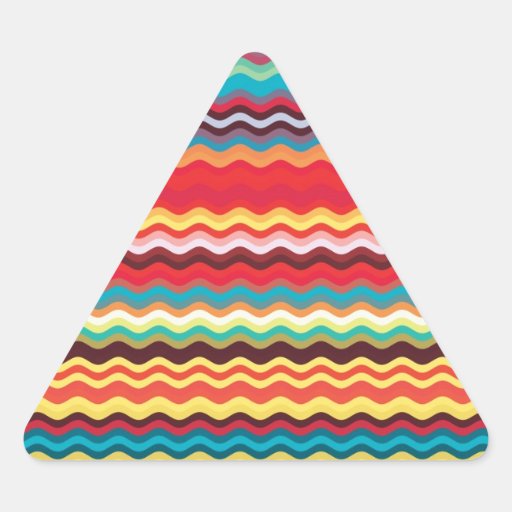 Zig Zag Triangle Pattern | colorful wave zig zag pattern triangle sticker zazzle Zig Zag Triangle Pattern | colorful wave zig zag pattern triangle sticker zazzle