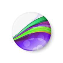 Colorful Waves 5 Refrigerator Magnets