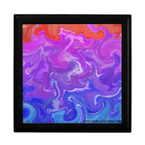 Colorful waves Keepsake box gift boxes