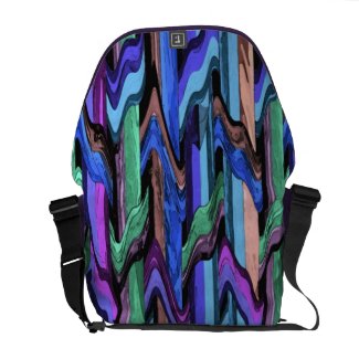 Colorful Wavy Weave Abstract Commuter Bag