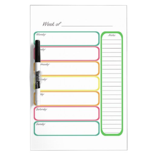 colorful-weekly-planner-dry-erase-boards-zazzle