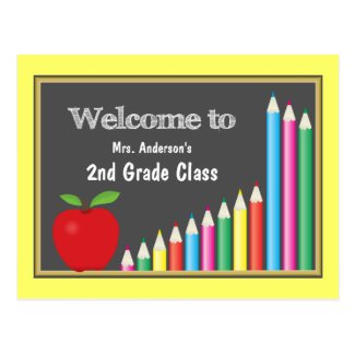 Colorful Welcome Back To School Postcards