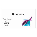 colorful whale design business card template