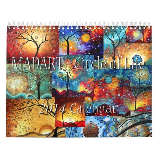 Colorful Whimsical 2014 Calendar Beautiful Art Zazzle