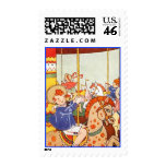 Colorful Whimsical Carousel Pony Horse Stamps