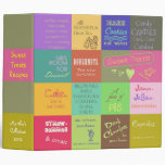 Colorful Whimsical Sweet Dessert Recipe Book Vinyl Binder