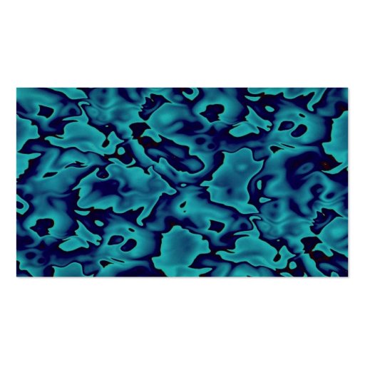 Colorful Wild blue shapes Business Card Template (back side)