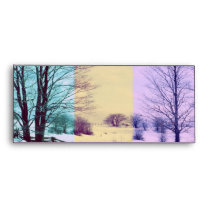 Colorful Winter Scene Set Envelope
