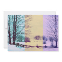Colorful Winter Scene Set Custom Announcement