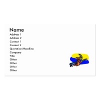 Colorful witch business card