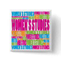 Colorful Women's Studies buttons