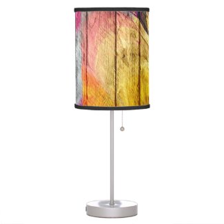 Colorful Wood Abstract Painting #10 Desk Lamps