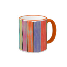 Colorful Wood Planks Mugs
