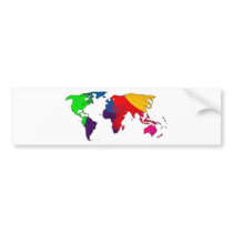 Colorful World Bumper Stickers