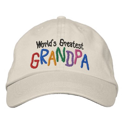 Colorful World's Greatest Grandpa Embroidered Hat by teesforyourfamily