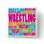 Colorful Wrestling Pinback Buttons