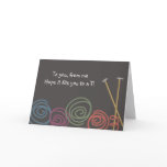 colorful yarn balls knitting needles greeting g... cards