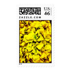 Colorful Yellow Hydrangea Flower Petal Floral Postage Stamps