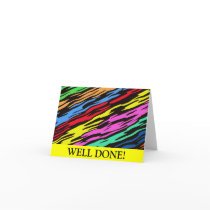 COLORFUL ZEBRA PATTERN GREETING CARDS