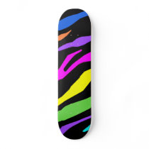 Colorful Zebra Skateboard