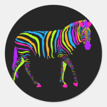 Colorful Zebra Stickers