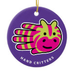 Colorful zebra stripes christmas ornaments