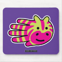 Colorful zebra stripes mousepad