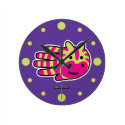 Colorful Zebra Stripes Wall Clock