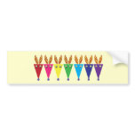 Colorful Zebras: Party Party bumper stickers