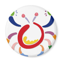 colorfulcrab fridge magnet