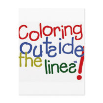Coloring Outside the Lines Postcard