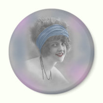 Colorized Vintage Victorian Lady Magnet