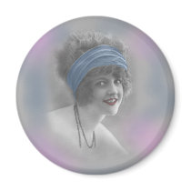 Colorized Vintage Victorian Lady Magnet