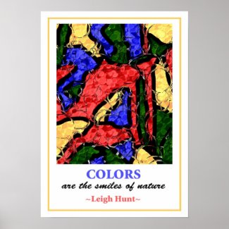 Colors Abstract Digital Art Quotations Poster print
