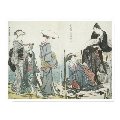Colors and Scents of Flowers, Utamaro, 1784 Print by japaneseartmall