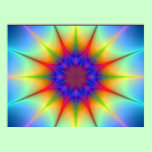 Colors In The Shape Of An Atom In Space Poster posters