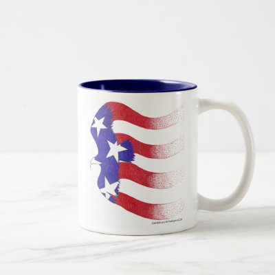 ""Colors of America Design"" TM Eagle Coffee Mug