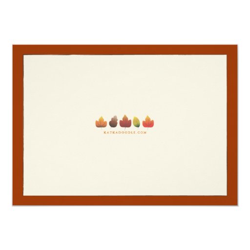 Colors of Autumn Falling Leaves Thanksgiving Announcements
