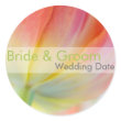 Colours of Spring • Bride & Groom Sticker sticker