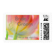Colours of Spring Tulip • Bride & Groom Stamp stamp