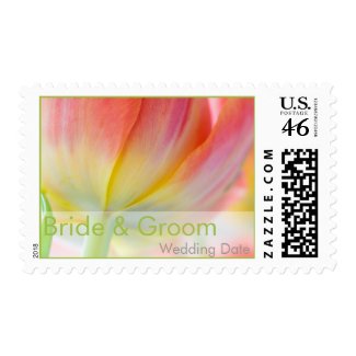 Colors of Spring Tulip • Bride & Groom Stamp stamp