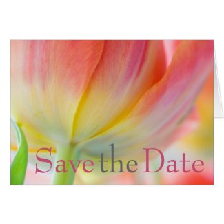 Colors of Spring Tulip Save the Date Card card