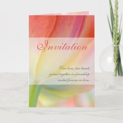 Colors of Spring Wedding Invitation Card by SabineStGreetings