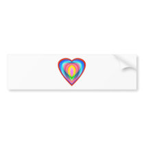 Colors Of The Heart bumper stickers by mohsenart Colors Of The Heart bumper stickers